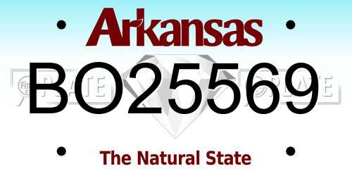 BO25569 Arkansas License Plate