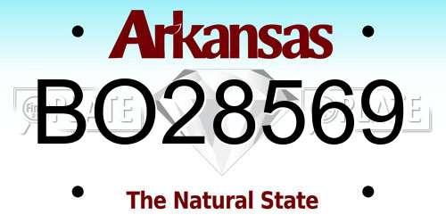 BO28569 Arkansas License Plate
