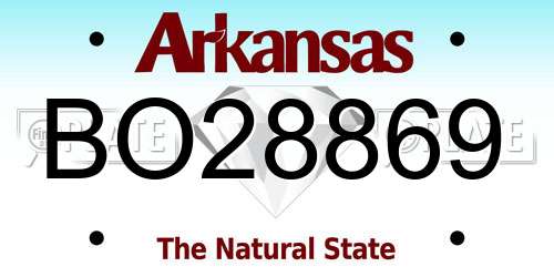 BO28869 Arkansas License Plate