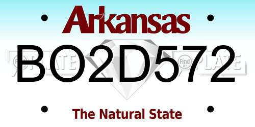BO2D572 Arkansas License Plate