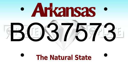 BO37573 Arkansas License Plate