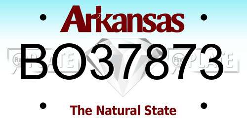 BO37873 Arkansas License Plate