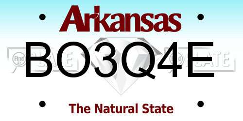 BO3Q4E Arkansas License Plate