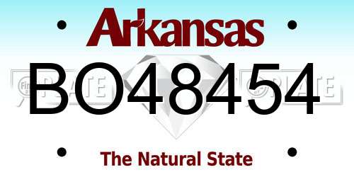 BO48454 Arkansas License Plate