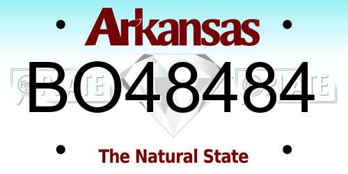 BO48484 Arkansas License Plate