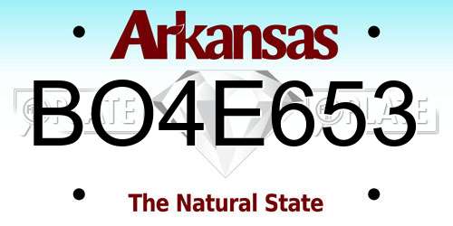 BO4E653 Arkansas License Plate