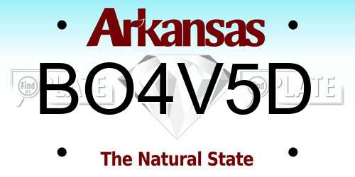 BO4V5D Arkansas License Plate