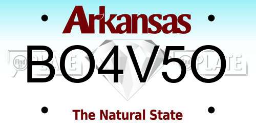 BO4V5O Arkansas License Plate