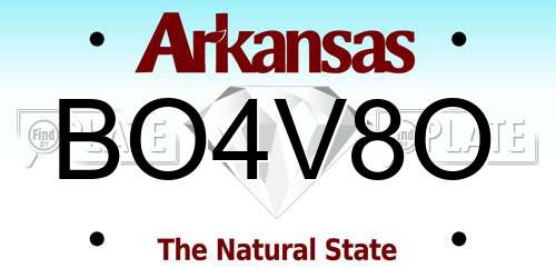 BO4V8O Arkansas License Plate