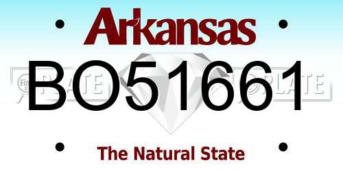 BO51661 Arkansas License Plate