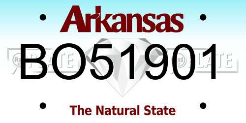 BO51901 Arkansas License Plate