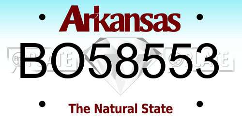 BO58553 Arkansas License Plate