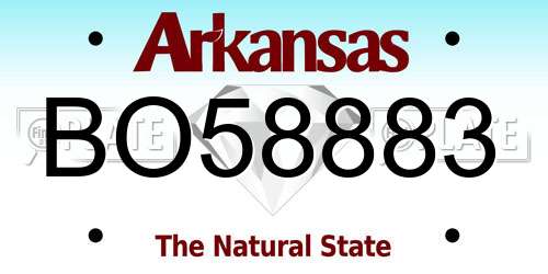 BO58883 Arkansas License Plate