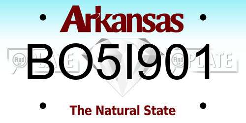 BO5I901 Arkansas License Plate
