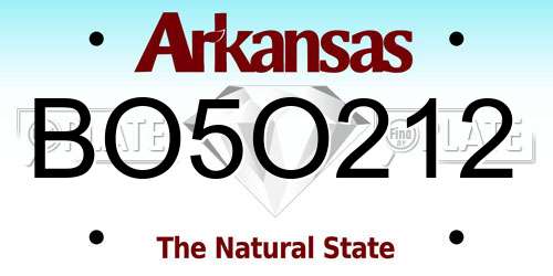 BO5O212 Arkansas License Plate