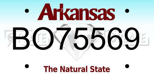 BO75569 Arkansas License Plate