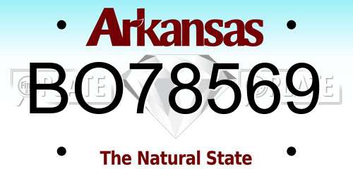 BO78569 Arkansas License Plate