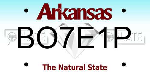 BO7E1P Arkansas License Plate