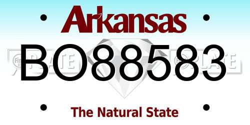 BO88583 Arkansas License Plate