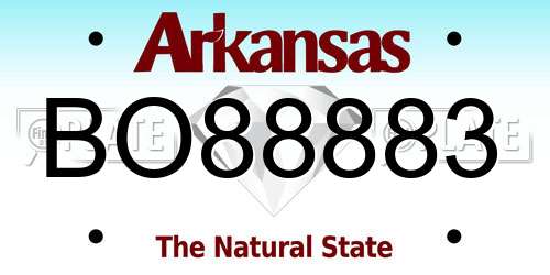BO88883 Arkansas License Plate