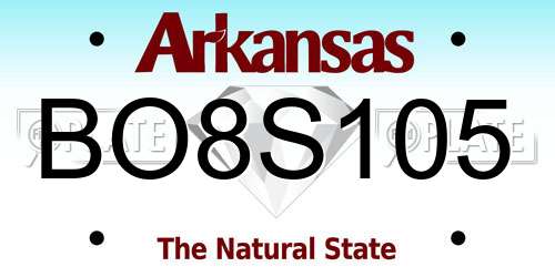 BO8S105 Arkansas License Plate