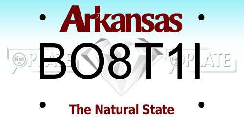 BO8T1I Arkansas License Plate