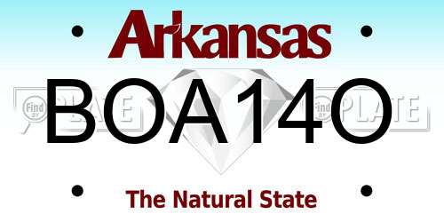 BOA14O Arkansas License Plate