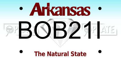 BOB21I Arkansas License Plate