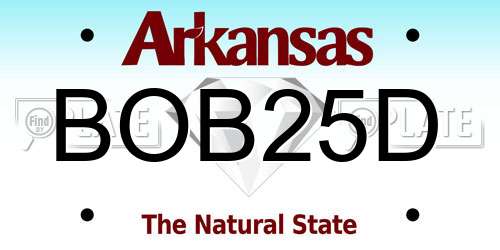 BOB25D Arkansas License Plate