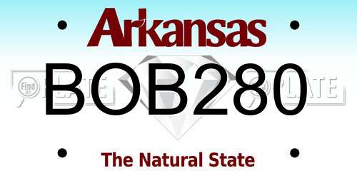 BOB280 Arkansas License Plate