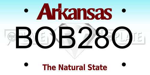 BOB28O Arkansas License Plate