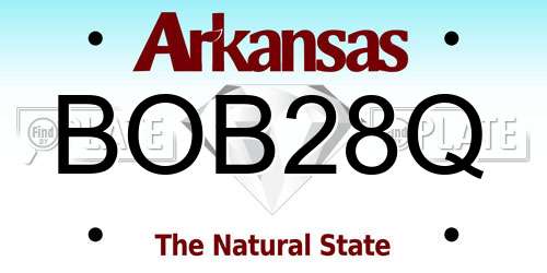 BOB28Q Arkansas License Plate