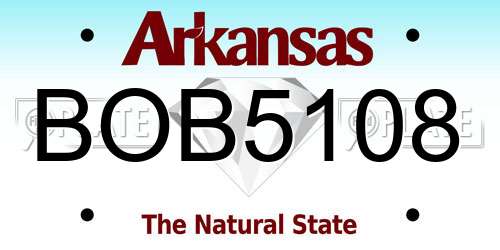 BOB5108 Arkansas License Plate