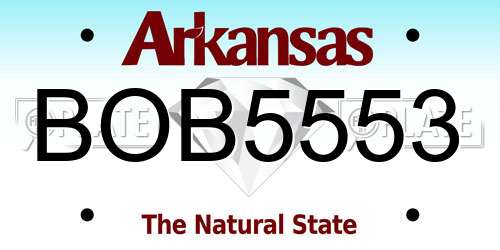 BOB5553 Arkansas License Plate