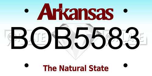 BOB5583 Arkansas License Plate