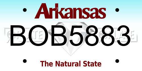 BOB5883 Arkansas License Plate
