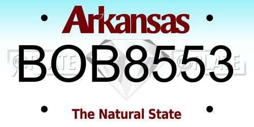 BOB8553 Arkansas License Plate