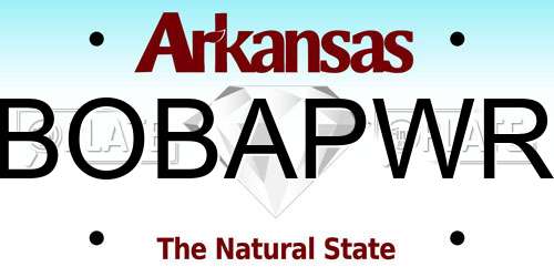 BOBAPWR Arkansas License Plate