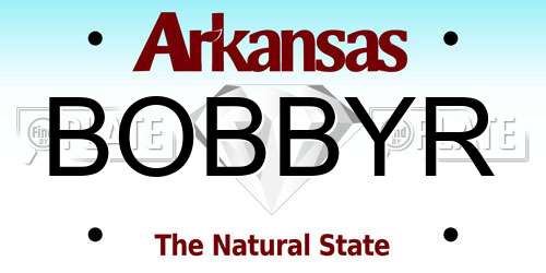 BOBBYR Arkansas License Plate