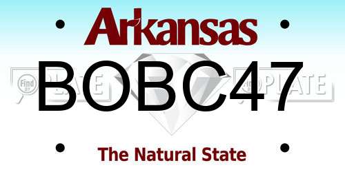 BOBC47 Arkansas License Plate