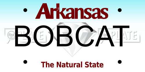 BOBCAT Arkansas License Plate