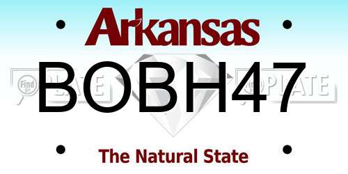BOBH47 Arkansas License Plate