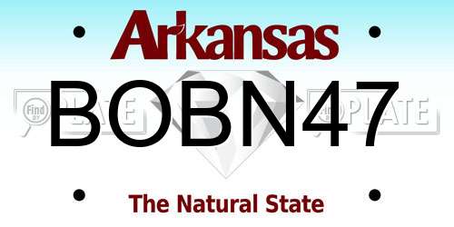 BOBN47 Arkansas License Plate