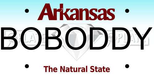 BOBODDY Arkansas License Plate