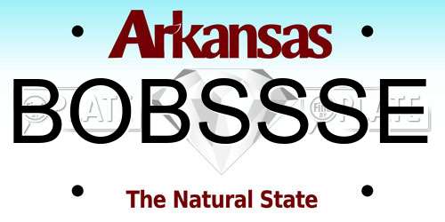 BOBSSSE Arkansas License Plate