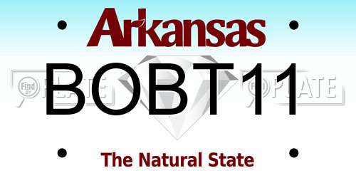 BOBT11 Arkansas License Plate