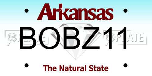 BOBZ11 Arkansas License Plate