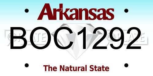 BOC1292 Arkansas License Plate