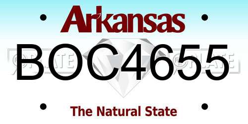 BOC4655 Arkansas License Plate