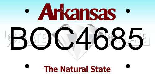BOC4685 Arkansas License Plate